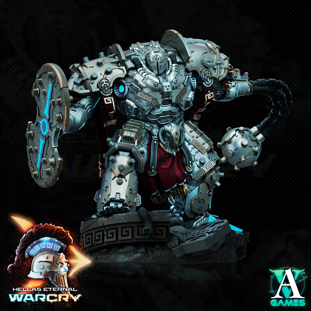 Sci-Fi Heavy Terminator Battle Mech Knight Miniature | 32mm, 40mm, 50mm, 65mm 80mm BASE SIZES | Resin Unpainted | Sci-fi Archvillain Games