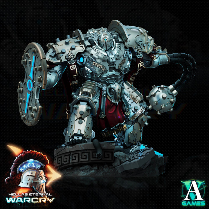 Sci-Fi Heavy Terminator Battle Mech Knight Miniature | 32mm, 40mm, 50mm, 65mm 80mm BASE SIZES | Resin Unpainted | Sci-fi Archvillain Games