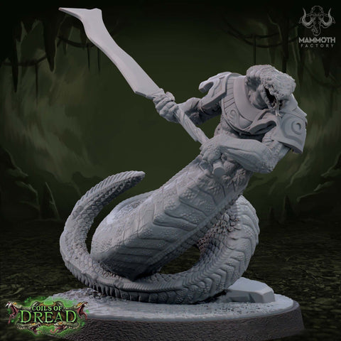 Yuan-Ti Pureblood Serpentfolk Unpainted Resin | 28mm,32mm,54mm,75mm Scale | Dungeons and Dragons D&D 5e | Pathfinder | Mammoth Factory