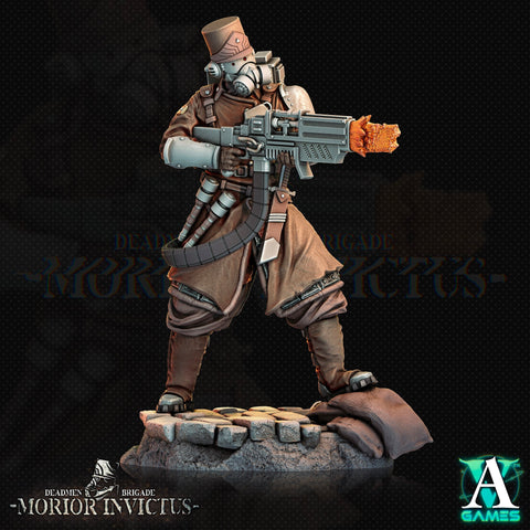 Sci-Fi Miniature Light Infantry Army Veteran | 28mm,32mm, 54mm, 75mm,100mm Scales | Resin Mini | Morior Shocktrooper TPG | Archvillain Games