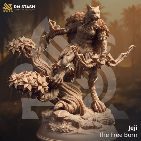 Tabaxi Ranger Rogue Fighter Sharpshooter Miniature | 28mm, 32mm,54mm,75mm, 100mm Scales | Dungeons and Dragons 5E | DM Stash