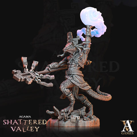 Lizardman Druid, Wizard, Sorcerer, Cleric | 28mm, 32mm, 54mm, 75mm, 100m, Scales | Dungeons and Dragons | Pathfinder | Archvillain Games