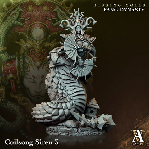 Naga Guardian, Halfblood Yuan-ti | 28mm, 32mm,54mm,75mm,100mm Scales | Dungeons and Dragons 5e figure | Pathfinder | Archvillain Games