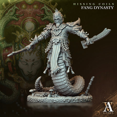 Yuan-ti Halfblood Malison D&D 5e | 28mm, 32mm,54mm,75mm,100mm Scales | Dungeons and Dragons 5e figure | Pathfinder | Archvillain Games