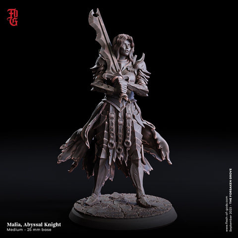 Female Fighter, Paladin, Ranger | 28mm, 32mm,54mm,75mm,100mm Scales | | Player Character Mini-D&D 5e Pathfinder Figurine | Flesh of Gods