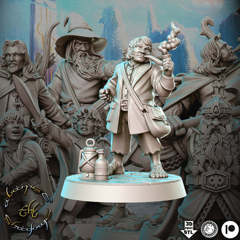 Halfling Rogue Adventurer PC NPC | Resin Miniature | Dungeons and Dragons | 28mm,32mm.54mm,75mm Scales | Pathfinder | Thief mini DnD ||