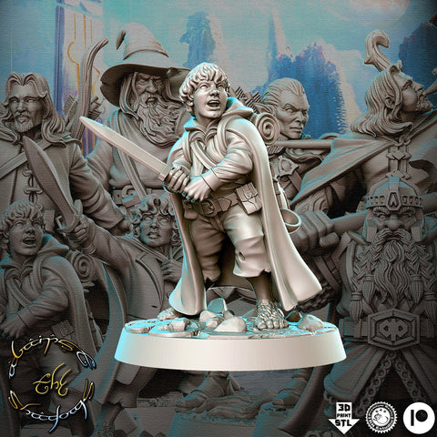 Halfling Rogue Adventurer PC NPC | Resin Miniature | Dungeons and Dragons | 28mm,32mm.54mm,75mm Scales | Pathfinder | Thief mini DnD ||