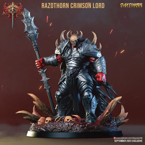 Demon Lord, Arch Devil, Fiend | 28mm, 32mm,54mm75mm, 100mm Scales | Demon Miniature | Dungeons and Dragons |Pathfinder | Clay Cyanide