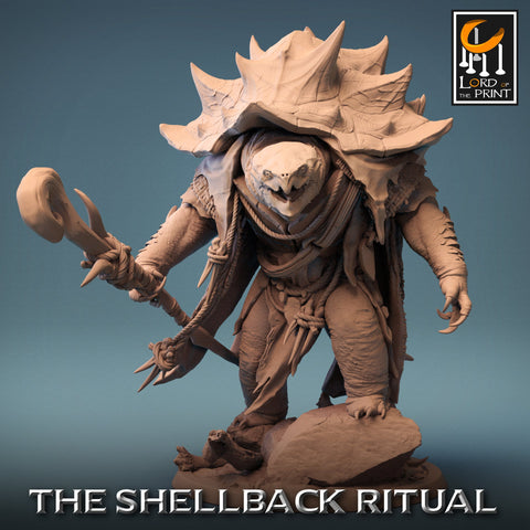 Tortle Druid Cleric Monk PC NPC | 28mm, 32mm,54mm,75mm, 100mm Scales | Player Character Mini -D&D 5e Pathfinder Figurine | Lord of the Print