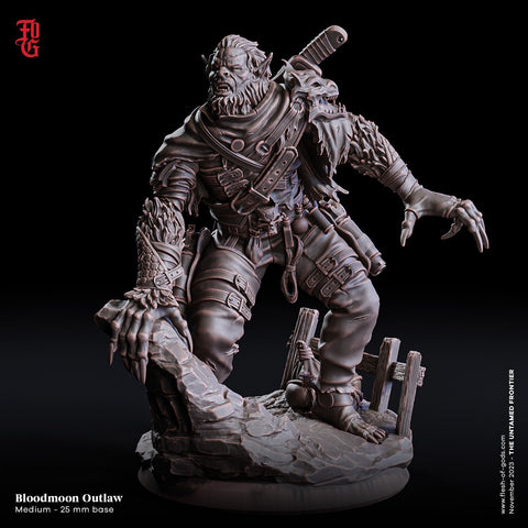 Bugbear Rogue Fighter Barbarian PC NPC | 28mm,32mm,54mm,75mm,100mm Scales | Player Character D&D 5e Pathfinder Figurine | Flesh of Gods