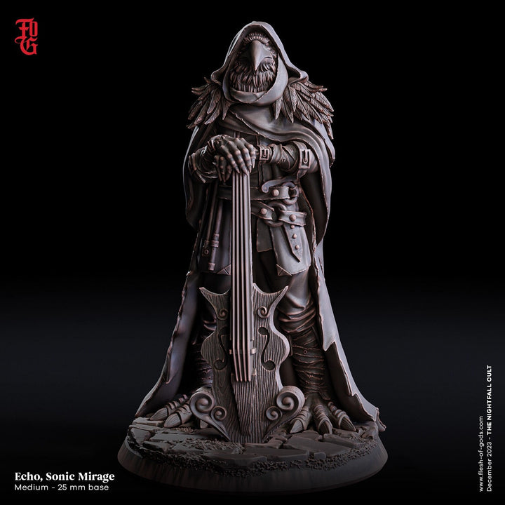 Kenku Bard, RavenFolk Aarakocra | 28mm, 32mm,54mm,75mm, 100mm Scale Resin Mini | Dungeons and Dragons Pathfinder D&amp;D 5e| Flesh of God