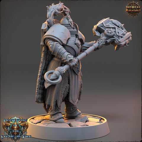 Cleric Tempest Domain, Oath of Vengence Paladin | 28mm,32mm,54mm, 75mm,100mm Scales | Dungeons and Dragons |Pathfinder |Daybreak Miniatures