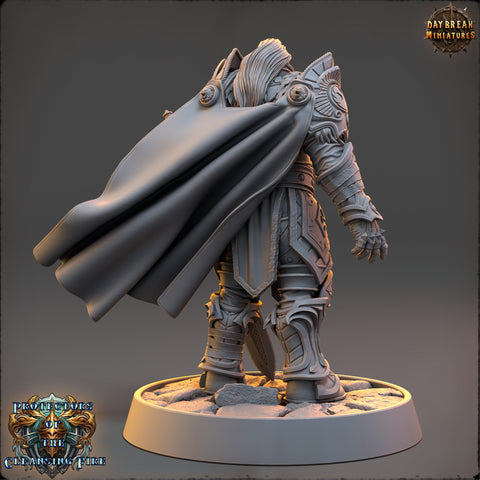 Oath of the Conquest Paladin, Cleric | 28mm, 32mm, 54mm, 75mm Scales | 100mm Tall | Dungeons and Dragons | Pathfinder | Daybreak Miniatures