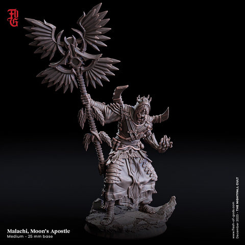 Warlock, Cleric, Wizard, Sorcerer | 28mm, 32mm,54mm, 75mm,100mm Scale | Player Character Mini- D&D 5e Pathfinder Figurine | Flesh of Gods