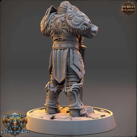 Oath of the Ancients Paladin, Cleric | 28mm, 32mm, 54mm, 75mm Scales | 100mm Tall | Dungeons and Dragons | Pathfinder | Daybreak Miniatures