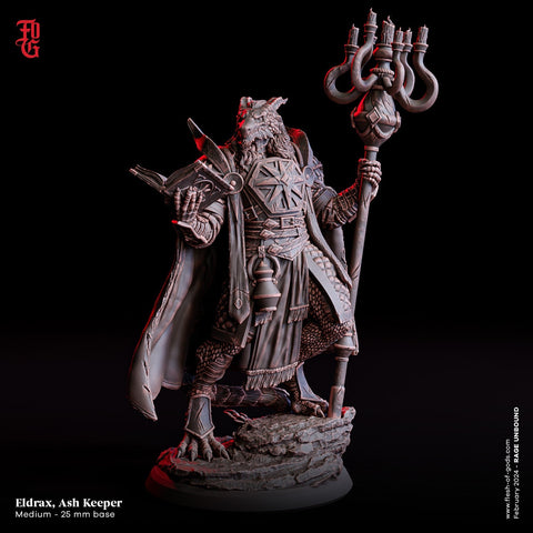 Dragonborn Wizard, Sorcerer, Warlock | 28mm,32mm,54mm,75mm,100mm Scale Resin Miniature | Dungeons and Dragons 5e Pathfinder | Flesh of Gods